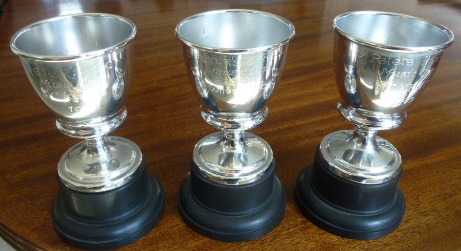 S C Kent's Music cups - middle one shared with R R Winterton